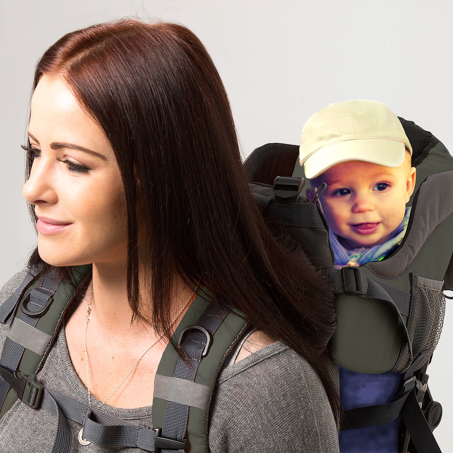 Luvdbaby Toddler Carrier Backpack - Comfortable Baby Carrier Backpack - Toddler Hiking Backpack Carrier Army Green