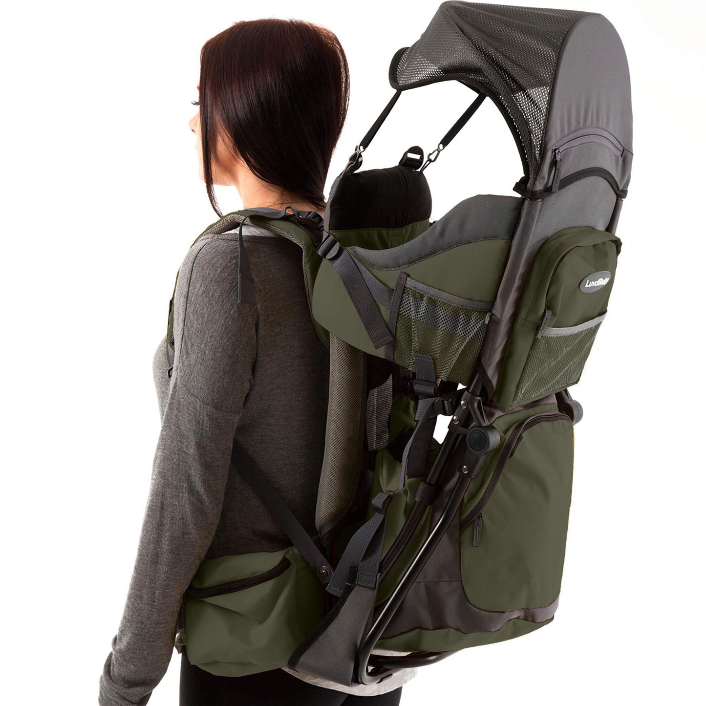 Luvdbaby Toddler Carrier Backpack - Comfortable Baby Carrier Backpack - Toddler Hiking Backpack Carrier Army Green